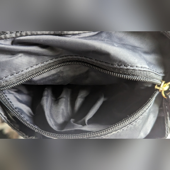 EUC Tory Burch Scout Mini Nylon Backpack in black flap magnetic clasp closure - Picture 12 of 16